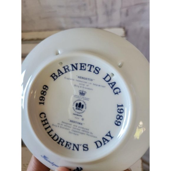 B&g bedtime children's day 1989 Denmark plate - Picture 3 of 3